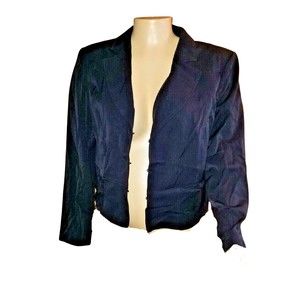 Lane Bryant Black Hook and Eye Closure Fitted Career Blazer Size 20